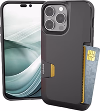 Smartish® iPhone 14 Pro Max Wallet Case - Wallet Slayer Vol. 1 [Slim + Protective] Credit Card Holder - Drop Tested Hidden Card Slot Cover Compatible with Apple iPhone 14 Pro Max - Black Tie Affair thumbnail 1