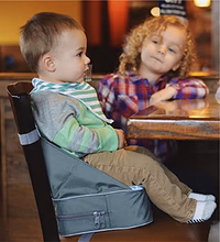 Nuby Easy Go Booster Seat - Travel Booster Seat for Babies and Toddlers - Holds Up to 35 Pounds - 9+ Months - Gray thumbnail 2