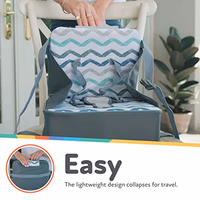 Nuby Easy Go Booster Seat - Travel Booster Seat for Babies and Toddlers - Holds Up to 35 Pounds - 9+ Months - Gray thumbnail 4