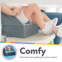 Nuby Easy Go Booster Seat - Travel Booster Seat for Babies and Toddlers - Holds Up to 35 Pounds - 9+ Months - Gray thumbnail 5