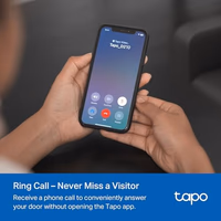 Tapo 2K Wireless Smart Video Doorbell with Chime - 160° Ultra-Wide View,Person Detection, Ring Call, 2-Way Audio, Subscription-Free Local Storage/Optional Cloud, Motion Only Alert, D210 thumbnail 5
