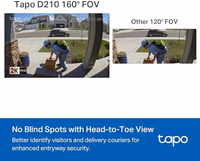 Tapo 2K Wireless Smart Video Doorbell with Chime - 160° Ultra-Wide View,Person Detection, Ring Call, 2-Way Audio, Subscription-Free Local Storage/Optional Cloud, Motion Only Alert, D210 thumbnail 2