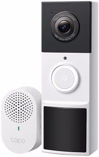 Tapo 2K Wireless Smart Video Doorbell with Chime - 160° Ultra-Wide View,Person Detection, Ring Call, 2-Way Audio, Subscription-Free Local Storage/Optional Cloud, Motion Only Alert, D210 thumbnail 1