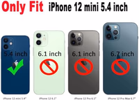 Qokey for iPhone 12 Mini Case 5.4" Curly Wave Edge Design Transparent Bling Glitter Star Shiny Cute Clear Full Protection Soft TPU Shockproof Phone Cover for Women Girls,Holographic Pink Bow thumbnail 2