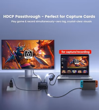 HDMI Splitter 1 in 2 Out 4K@60Hz w/ 4ft HDMI Cable, HDCP Bypass HDMI Audio Splitter for Soundbar, Support Dobly Vision/Atmos 7.1ch,Down Scaler 4K 1080P Sync, 2K@144Hz,Work for Firestick, PS4/5, Roku thumbnail 3