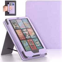 Lainergie 7in TCL Case with Hand Strap and Stand,Incompatible with Old Version, Durable Synthetic Leather Cover with Auto Sleep Wake, Light Purple thumbnail 1