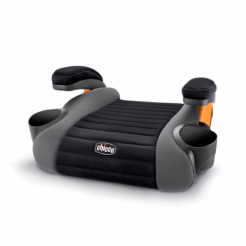 Chicco GoFit Backless Booster Car Seat Without Latch Attachment, Travel Booster Seat for Car, Portable Car Booster Seat for Children 40-110 lbs., Shark/Black/Grey