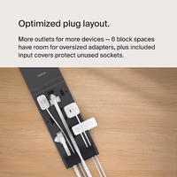 Belkin 12-Outlet Surge Protector Power Strip w/ 12 AC Outlets & 8ft Flat Plug, UL-listed Heavy-Duty Extension Cord for Home, Office, Travel, Computer, Laptop, Charger - 3,940 Joules of Protection thumbnail 4