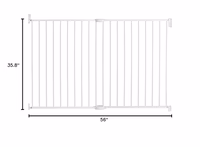 Munchkin® Extending XL™ Tall and Wide Baby Gate, Hardware Mounted Safety Gate for Stairs, Hallways and Doors, Extends 33" - 56" Wide, Metal, White thumbnail 3