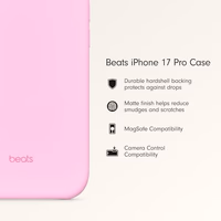 Beats iPhone 17 Pro Case with MagSafe & Camera Control, Matte Finish, Microfiber Lining – Pebble Pink thumbnail 2
