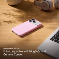 Beats iPhone 17 Pro Case with MagSafe & Camera Control, Matte Finish, Microfiber Lining – Pebble Pink thumbnail 4