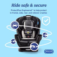 Graco Extend2Fit Convertible Car Seat, Rear and Forward Facing Car Seat with Adjustable Extension Panel for Extra Legroom, Great Gift for Baby Shower or Baby Registry, Gotham thumbnail 3