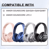 Replacement Earpads for Anker Soundcore Life 2/Q20/Q20+/Q20I/Q20BT Headphones, Ear Cushions Headset Earpads Ear Cups Cover Repair Parts (Black) thumbnail 2