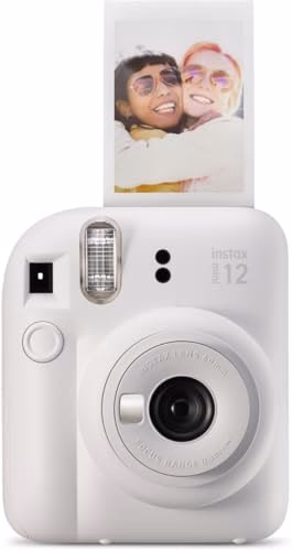 Fujifilm Instax Mini 12 Instant Film Camera, Clay White