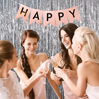 2 Pack Foil Curtain Backdrop Silver Metallic Tinsel Foil Fringe Curtains Photo Booth Props for Birthday Wedding Engagement Baby Shower Bachelorette Christmas Holiday Celebration Party Decorations thumbnail 3