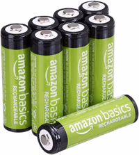 Amazon Basics 8-Pack Rechargeable AA NiMH Batteries, 2000 mAh, 1.2V, Recharge up to 1000x Times, Pre-Charged thumbnail 1