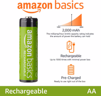Amazon Basics 8-Pack Rechargeable AA NiMH Batteries, 2000 mAh, 1.2V, Recharge up to 1000x Times, Pre-Charged thumbnail 4