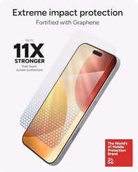 ZAGG XTR5 Screen Protector for iPhone 17 Pro Max - Glass, Blue Light Protection, 11X Stronger, Eyesafe CPF60 Tech, Anti-reflective Tech, Vibrant Color & Touch Sensitive Tempered Glass, Easy To Install thumbnail 3