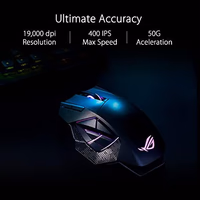 ASUS ROG Spatha X Wireless Gaming Mouse – MMO/MOBA Design, 12 Programmable Buttons, Right-Handed, 168g, Dual-Mode (Wired/2.4GHz), 19K DPI, up to 67Hr Battery, Magnetic Charging Dock, PC/Mac Support thumbnail 3