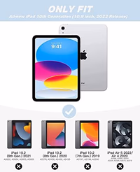 ZryXal iPad (A16) Case/iPad 10th Generation Case [11-Inch 2025/10.9 Inch 2022] with Pencil Holder, Smart Cover with Soft TPU Back [Support Auto Wake/Sleep] (Sky Blue) thumbnail 2