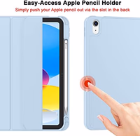 ZryXal iPad (A16) Case/iPad 10th Generation Case [11-Inch 2025/10.9 Inch 2022] with Pencil Holder, Smart Cover with Soft TPU Back [Support Auto Wake/Sleep] (Sky Blue) thumbnail 3