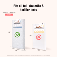 Dream On Me Nap Nest Crib and Toddler Mattress, Dual-Sided - Infants & Toddlers, Waterproof 5” Mattress with 88 Interwoven Coils, 75% Recycled Fiber, GREENGUARD Gold & BSA Certified – Daisy Dreams thumbnail 3