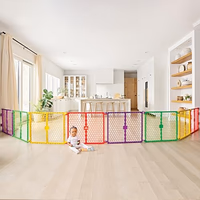 Regalo Safety 192" Super Wide Baby Gate & Play Yard, 2-in-1 Adjustable Playpen for Babies, Toddlers & Pets, Includes Wall Mount Kit, Plastic, Gray thumbnail 4