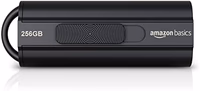 Amazon Basics 256 GB Ultra Fast USB 3.1 Flash Drive, High Capacity External Storage for Photos Videos, Retractable Design, 130MB/s Transfer Speed, Black thumbnail 1