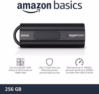 Amazon Basics 256 GB Ultra Fast USB 3.1 Flash Drive, High Capacity External Storage for Photos Videos, Retractable Design, 130MB/s Transfer Speed, Black thumbnail 2