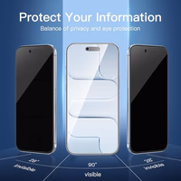 NEW'C 3 Pack Privacy for iPhone Air/iPhone 17 Air Screen Protector (6.5 inches), Anti-Spy Tempered Glass Film,Case Friendly, Balanced 28-Degree Privacy Angle-Easy installation tool included thumbnail 4