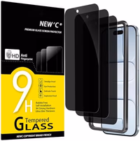 NEW'C 3 Pack Privacy for iPhone Air/iPhone 17 Air Screen Protector (6.5 inches), Anti-Spy Tempered Glass Film,Case Friendly, Balanced 28-Degree Privacy Angle-Easy installation tool included thumbnail 1