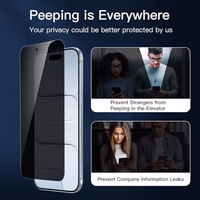 NEW'C 3 Pack Privacy for iPhone Air/iPhone 17 Air Screen Protector (6.5 inches), Anti-Spy Tempered Glass Film,Case Friendly, Balanced 28-Degree Privacy Angle-Easy installation tool included thumbnail 5