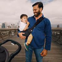 Ergobaby Upsie Hip Sling – Onyx Black Baby Carrier – Lightweight, Adjustable Sling for Toddlers – Breathable & Ergonomic Design thumbnail 2