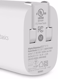 Amazon Basics 20W One-Port USB-C Wall Charger with Power Delivery PD for Tablets & Phones (iPhone 16/15/14/13/12/11/X, iPad, Samsung, and more), non-PPS, 1.81 x 1.73 x 1.09 inches, White thumbnail 5