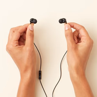 Amazon Basics Wired Earbuds with Microphone, In-Ear Headphones, 3.5mm Jack, High Definition Sound, Secure Fit, 4.2 ft Cable, S/M/L Ear Tips, Black thumbnail 5