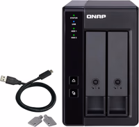 QNAP TR-002-A-US 2 Bay USB Type-C Direct Attached Storage (DAS) with Hardware RAID (Diskless) thumbnail 1