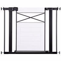 Safety 1st Adjustable Baby Gate for Doorways, Modern Farmhouse Style Gates for Pets, Toddlers, Babies, Children, White and Black thumbnail 1
