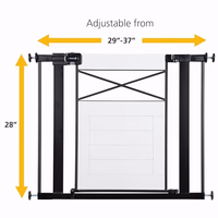 Safety 1st Adjustable Baby Gate for Doorways, Modern Farmhouse Style Gates for Pets, Toddlers, Babies, Children, White and Black thumbnail 2