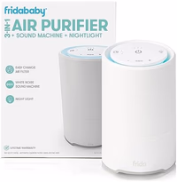 Frida Baby 3-in-1 Baby Air Purifier for Allergy Relief, Sound Machine for Sleeping + Nightlight, HEPA Filter Purifier for Bedroom with 3 Fan Speeds, Easy-Change Filter, Auto-Off Timer thumbnail 1