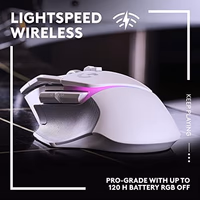 Logitech G502 X Plus Wireless Gaming Mouse: Optical Switches, LIGHTSYNC RGB, 13 Buttons, Infinite Scroll Toggle, <130 hr Battery Life, USB-C, PowerPlay Wireless Charging Capable, for PC/MacOS - White thumbnail 3