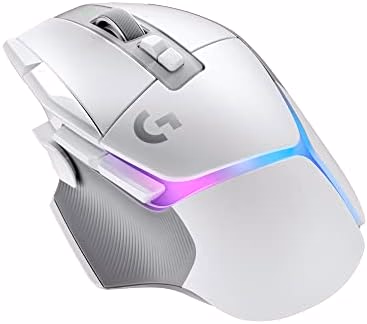Logitech G502 X Plus Wireless Gaming Mouse: Optical Switches, LIGHTSYNC RGB, 13 Buttons, Infinite Scroll Toggle, <130 hr Battery Life, USB-C, PowerPlay Wireless Charging Capable, for PC/MacOS - White