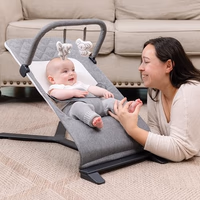 Baby Delight Alpine Deluxe Portable Bouncer | Infant | 0 – 6 months | Charcoal Tweed thumbnail 2