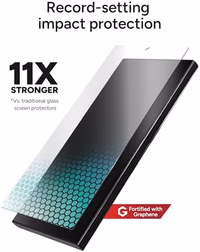 ZAGG Glass XTR4 Samsung Galaxy S25 Ultra Screen Protector - Tempered Glass, 11X Stronger with Graphene, Blue Light Filtering, Anti-Reflective Technology, InvisibleShield, Easy Dust-Free Installation thumbnail 2