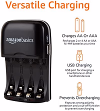 Amazon Basics Rechargeable Battery Charger V-3299USB Black thumbnail 4