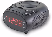 GPX Dual Alarm CD Clock Radio, Top Load, FM, Black (CC318B) thumbnail 1