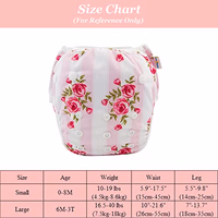 Babygoal Baby Swim Diapers 3 Pack for 0-8 Months Infant Girls and Boys, Reusable Adjustable Washable for Swimming Lessons-Boat, Bear,Dinosaur thumbnail 5