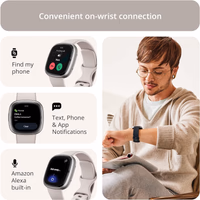 Fitbit Sense 2 Advanced Health and Fitness Blue Mist/Pale Gold thumbnail 2