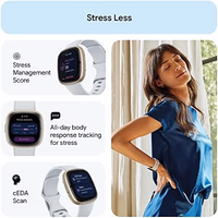Fitbit Sense 2 Advanced Health and Fitness Smartwatch with Tools to Manage Stress and Sleep, ECG App, SpO2, 24/7 Heart Rate and GPS, Blue Mist/Pale Gold, One Size (S & L Bands Included) thumbnail 2