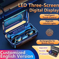 TWS Bluetooth 5.0 Earbuds with Charging Case, IPX8 Waterproof, 48H Playtime, Dual Mic, 10mm Drivers, LED Display, Touch Controls, for iPhone Android thumbnail 2