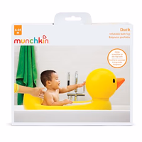 Munchkin Duck Inflatable Baby Bathtub for Babies 6-24 Months, White Hot Heat Alert, Great for Home or Travel, Classic Yellow Ducky thumbnail 5